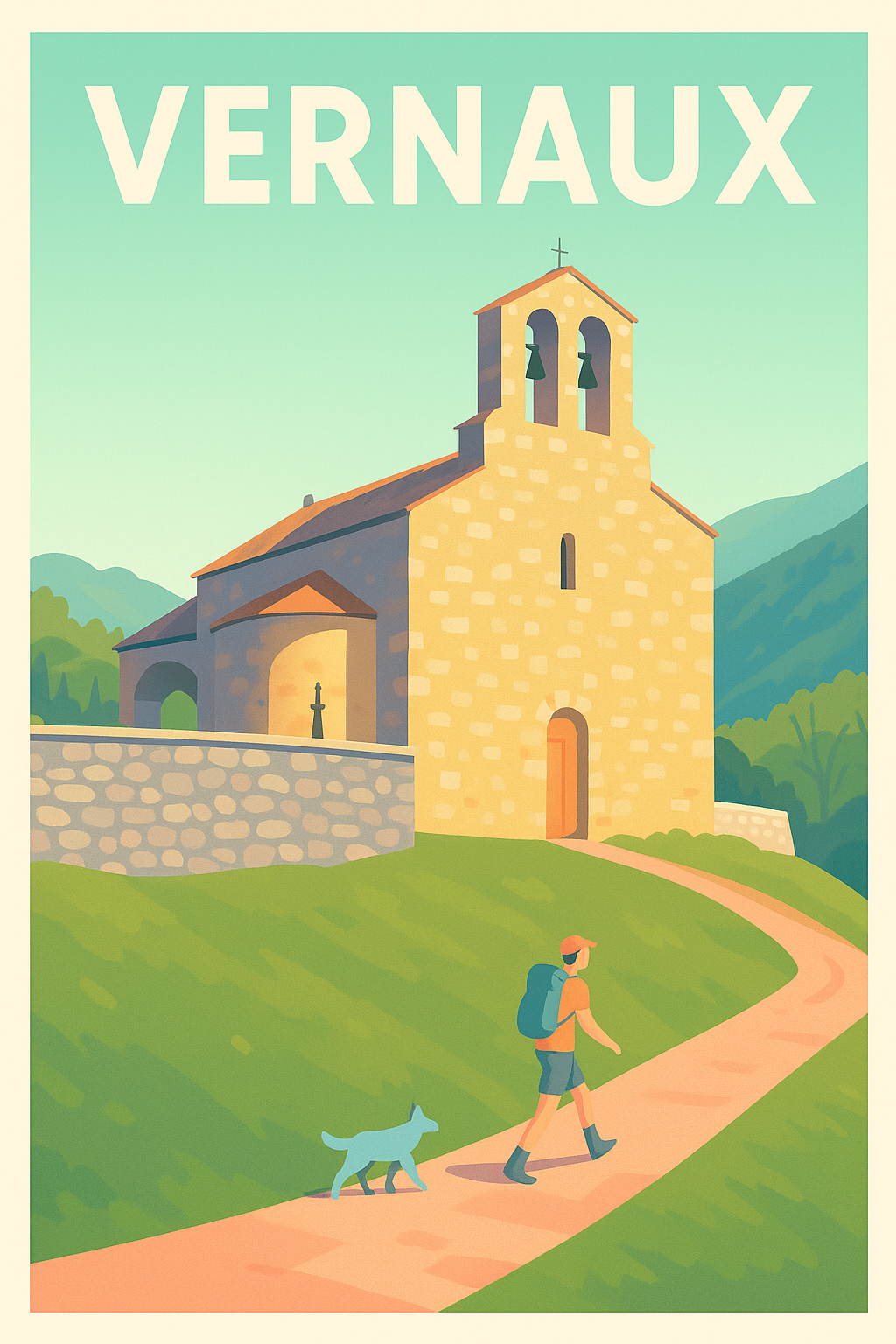 Affiche Vernaux — Une escapade paisible au cœur des Pyrénées · poster d'art de Vernaux