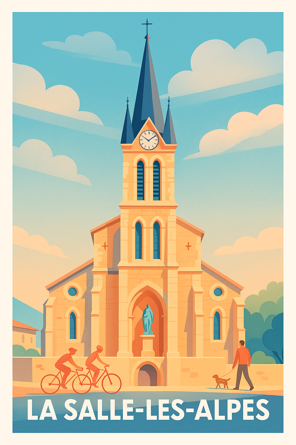 Affiche La Salle-les-Alpes — Charme et Sérénité Alpins · poster d'art de La Salle-les-Alpes