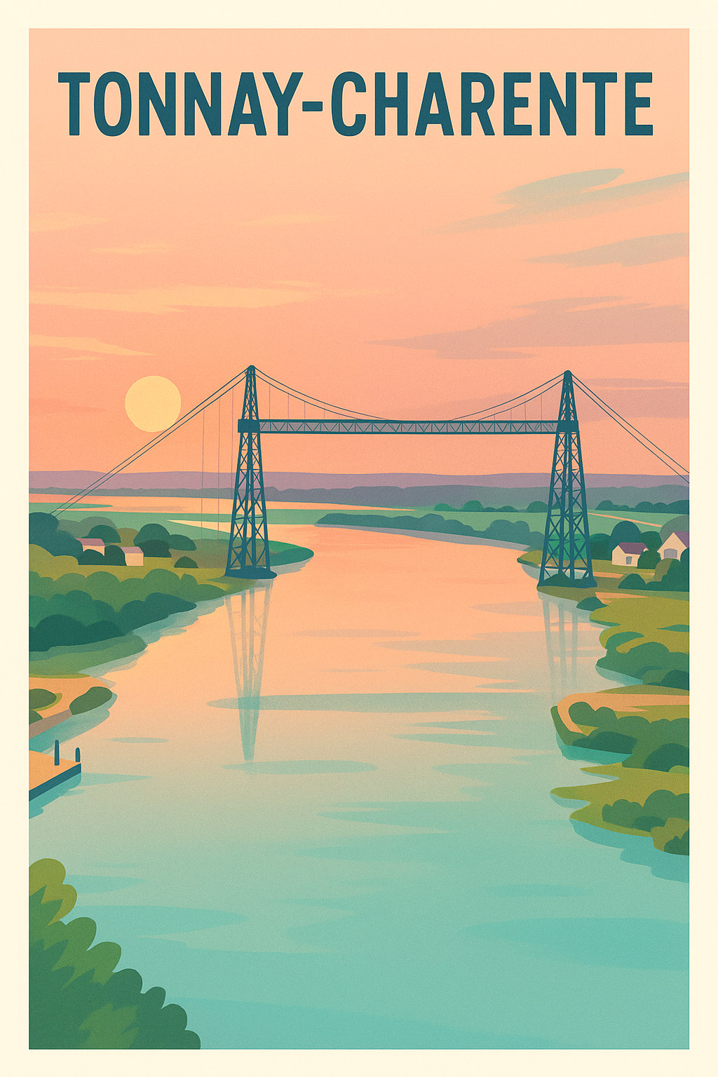 Affiche de Tonnay-Charente - Douceur et élégance au fil de l'eau