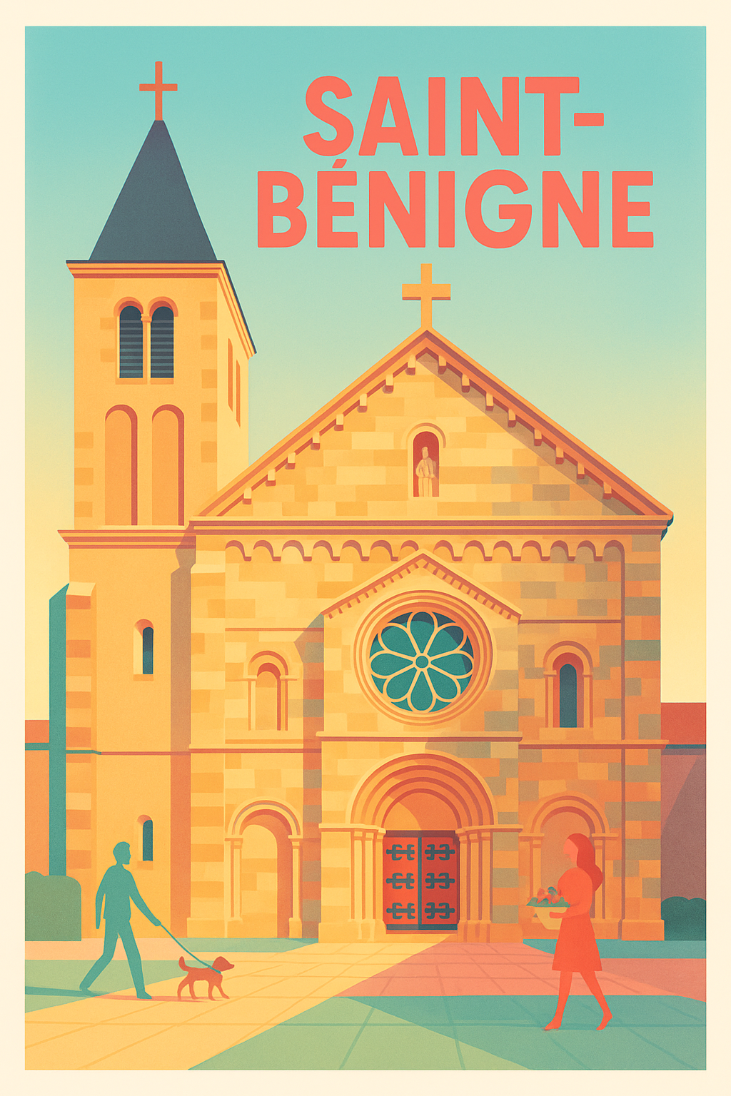 Affiche de Saint-Bénigne - Une élégante invitation au patrimoine local