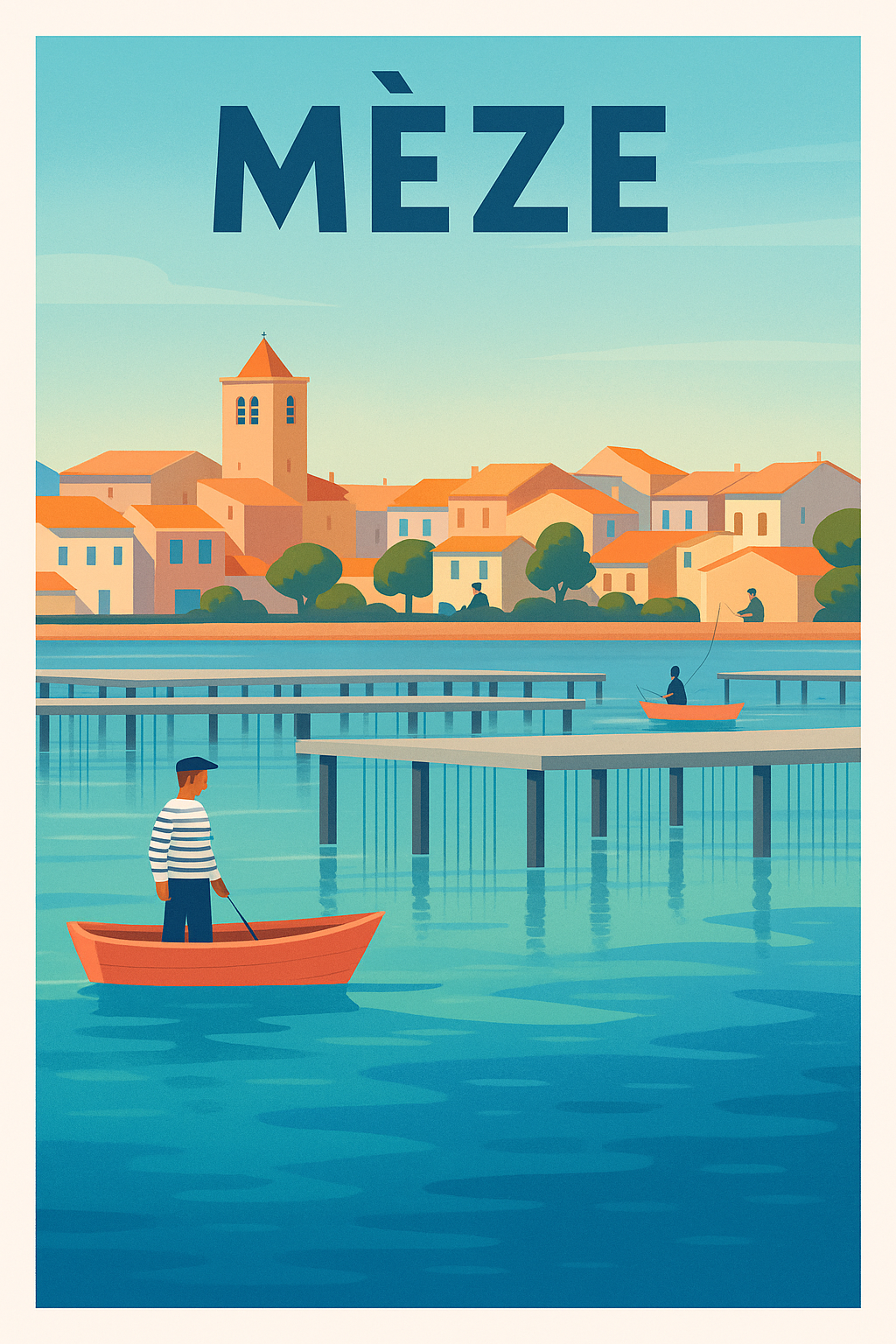 Affiche de Mèze - Sérénité au fil de l'eau