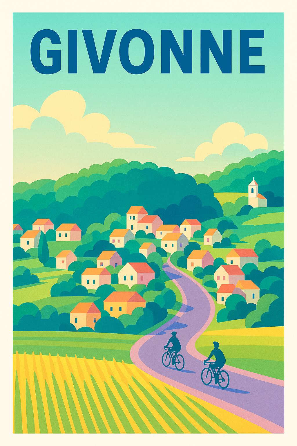 Affiche de Givonne - La douceur champêtre au fil de la route