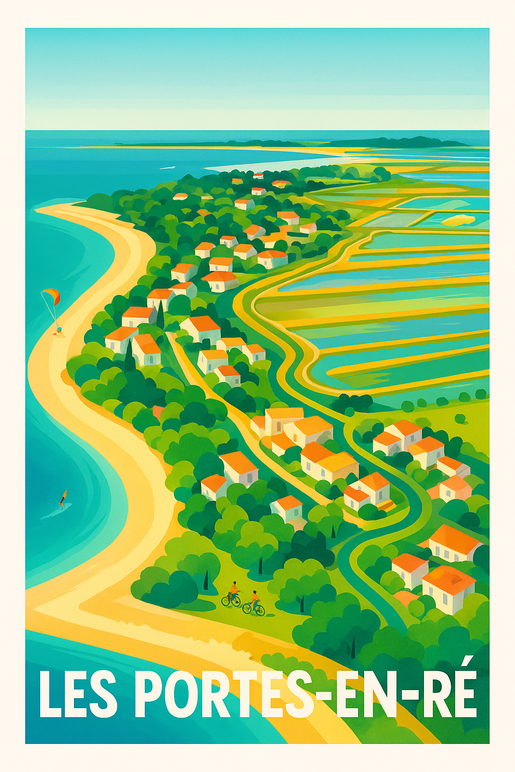 Affiche Les Portes-en-Ré — Évasion entre mer et nature · poster d'art de Les Portes-en-Ré