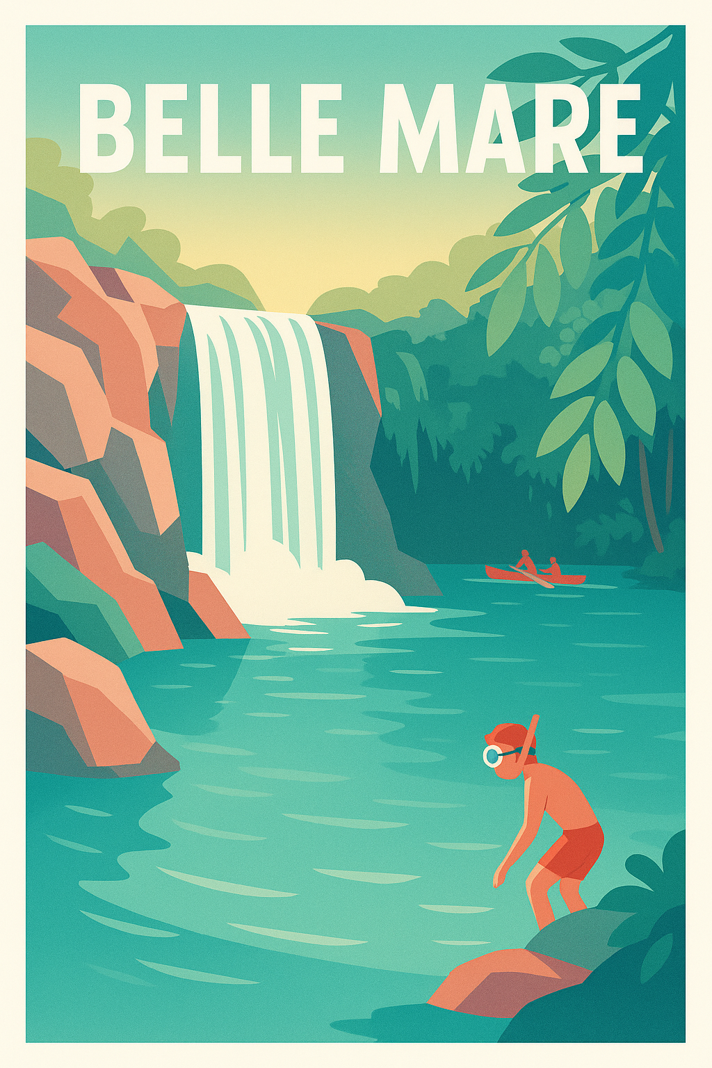 Affiche de Belle Mare - Invitation à la fraîcheur tropicale