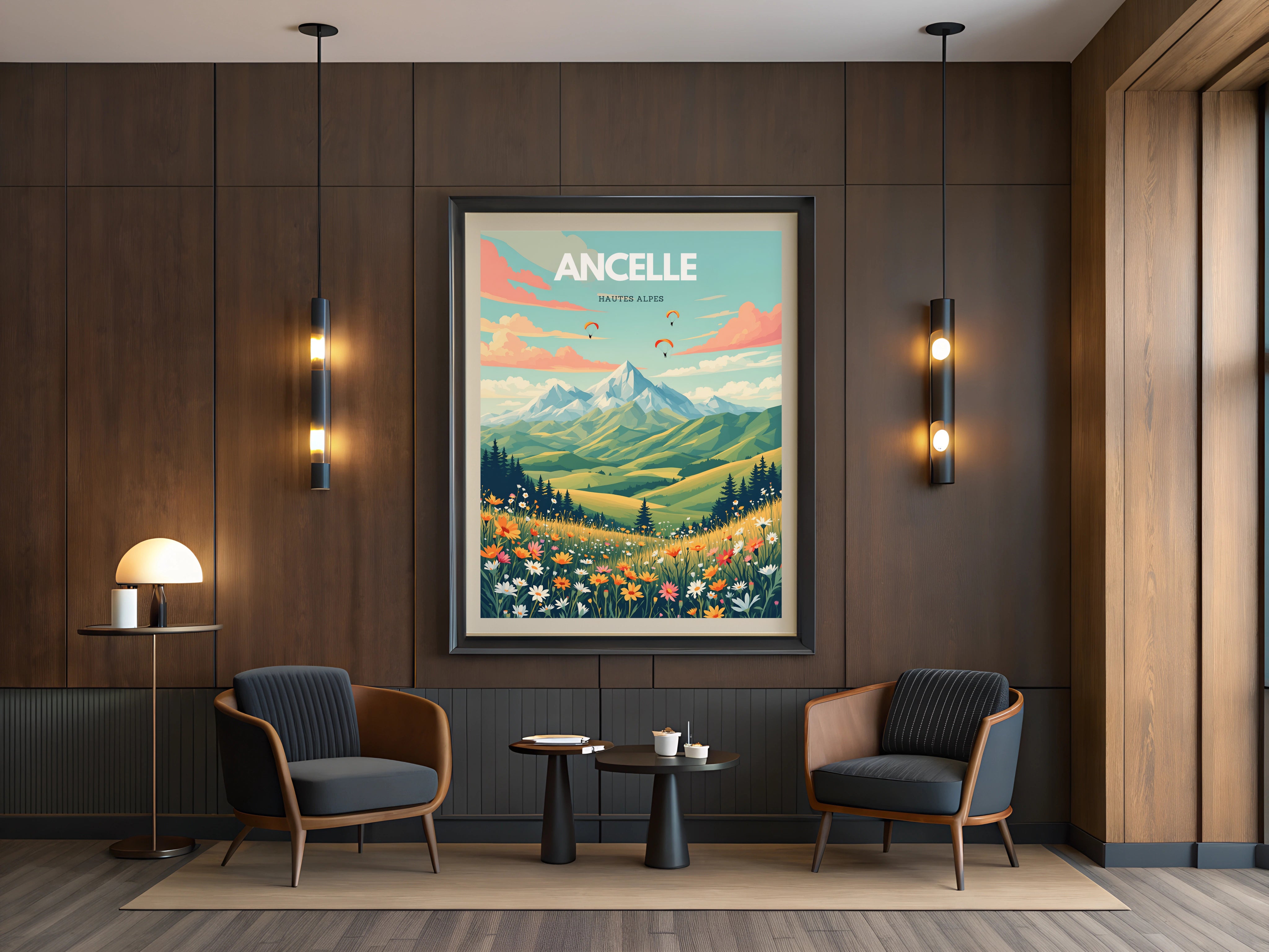 Affiche Vintage Ancelle - Fleurs