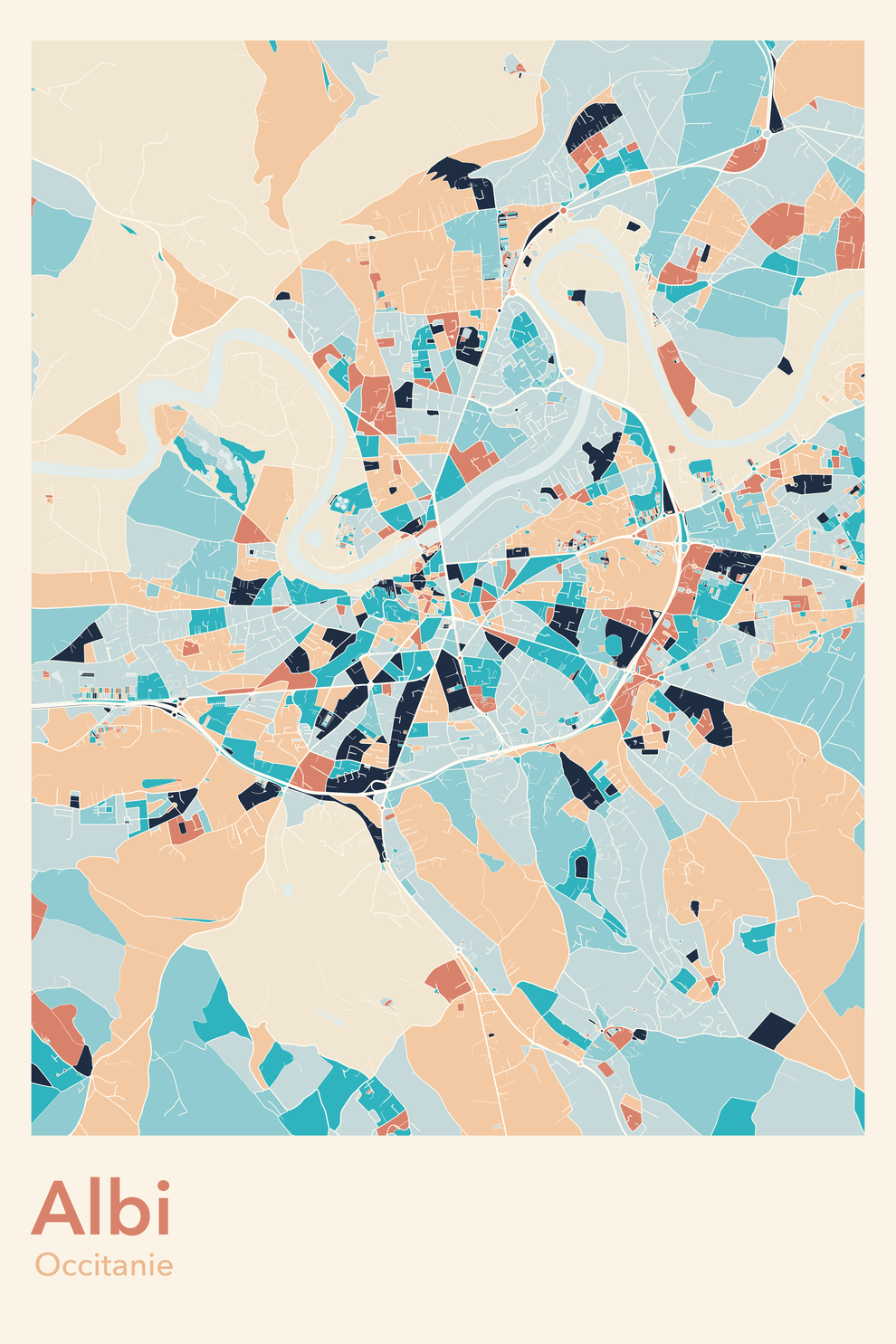 Plan d'Albi - Carte personnalisée