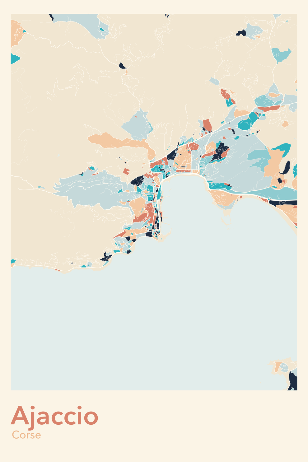 Plan d'Ajaccio - Carte personnalisée