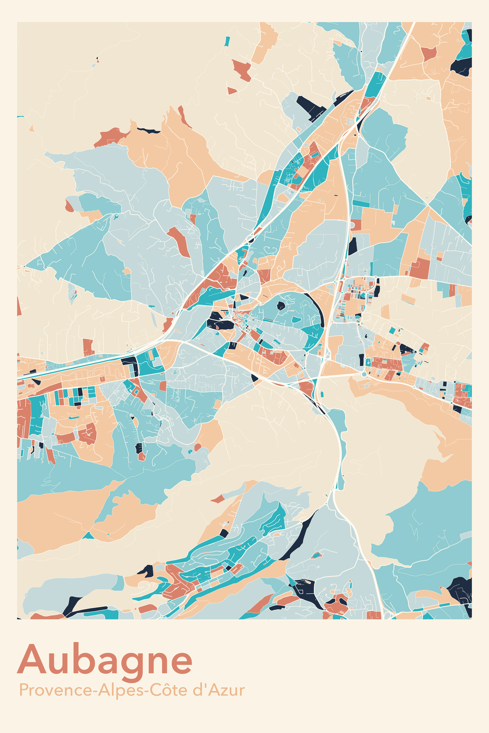Plan d'Aubagne - Carte personnalisée