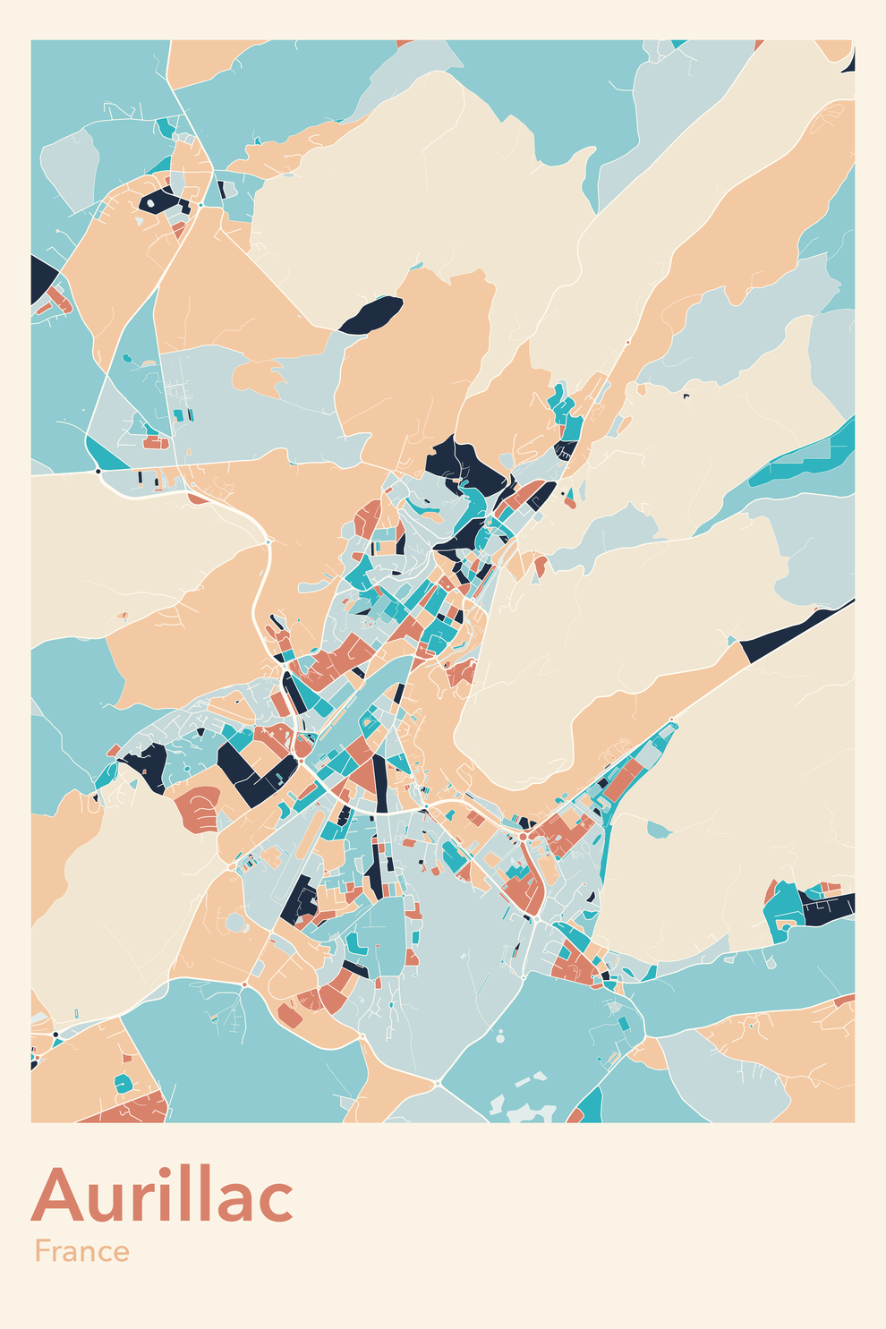Plan d'Aurillac - Carte personnalisée
