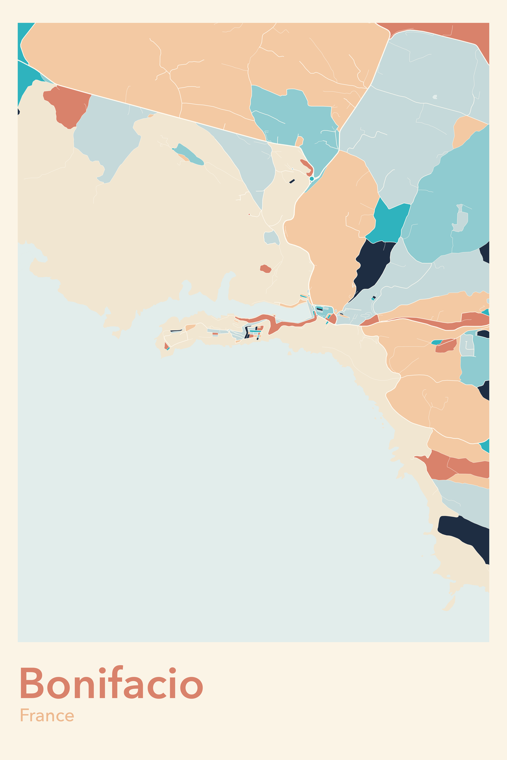 Plan de Bonifacio - Carte personnalisée