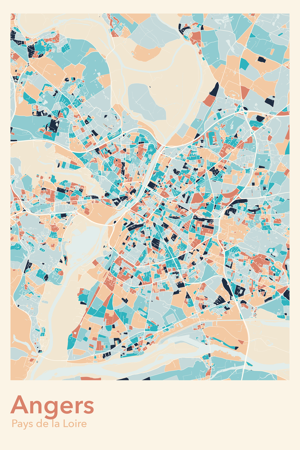 Plan d'Angers - Carte personnalisée