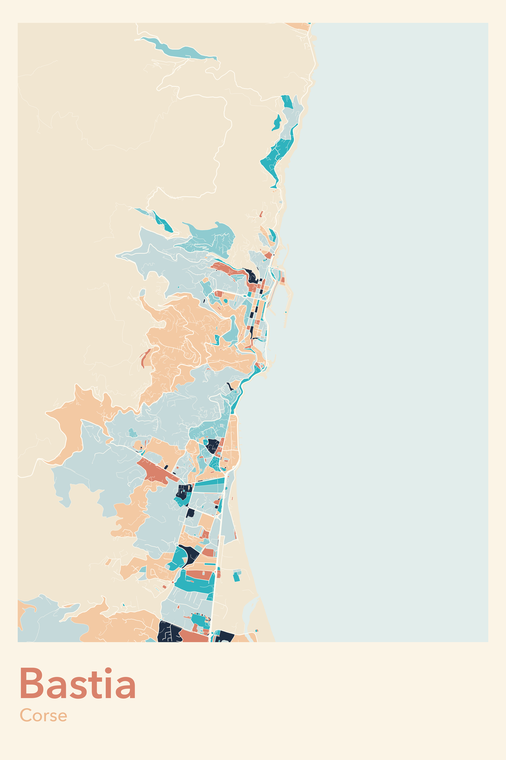 Plan de Bastia - Carte personnalisée