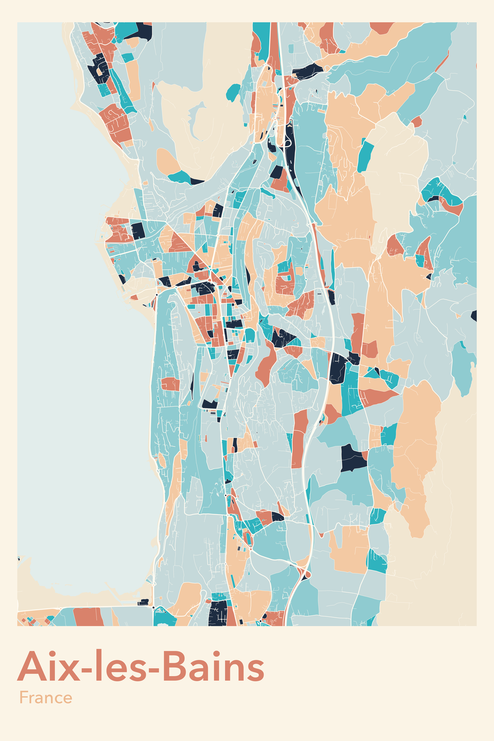 Plan d'Aix-les-Bains - Carte personnalisée