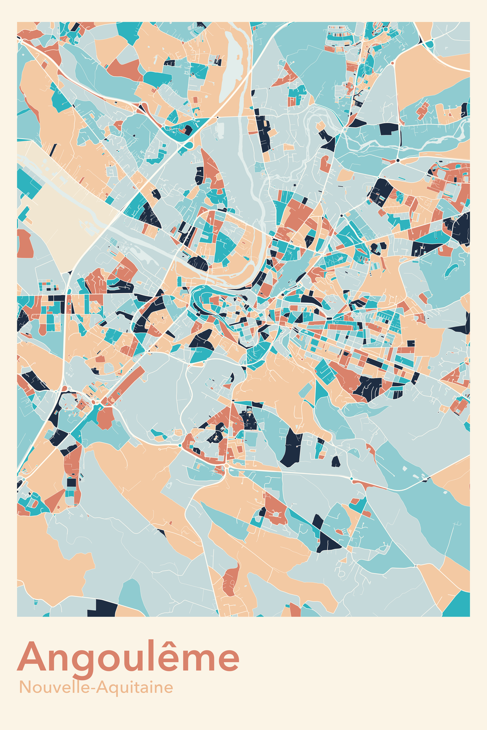 Plan d'Angoulême - Carte personnalisée