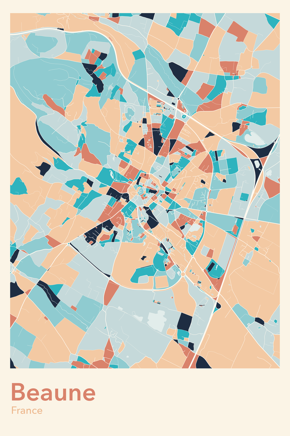 Plan de Beaune - Carte personnalisée