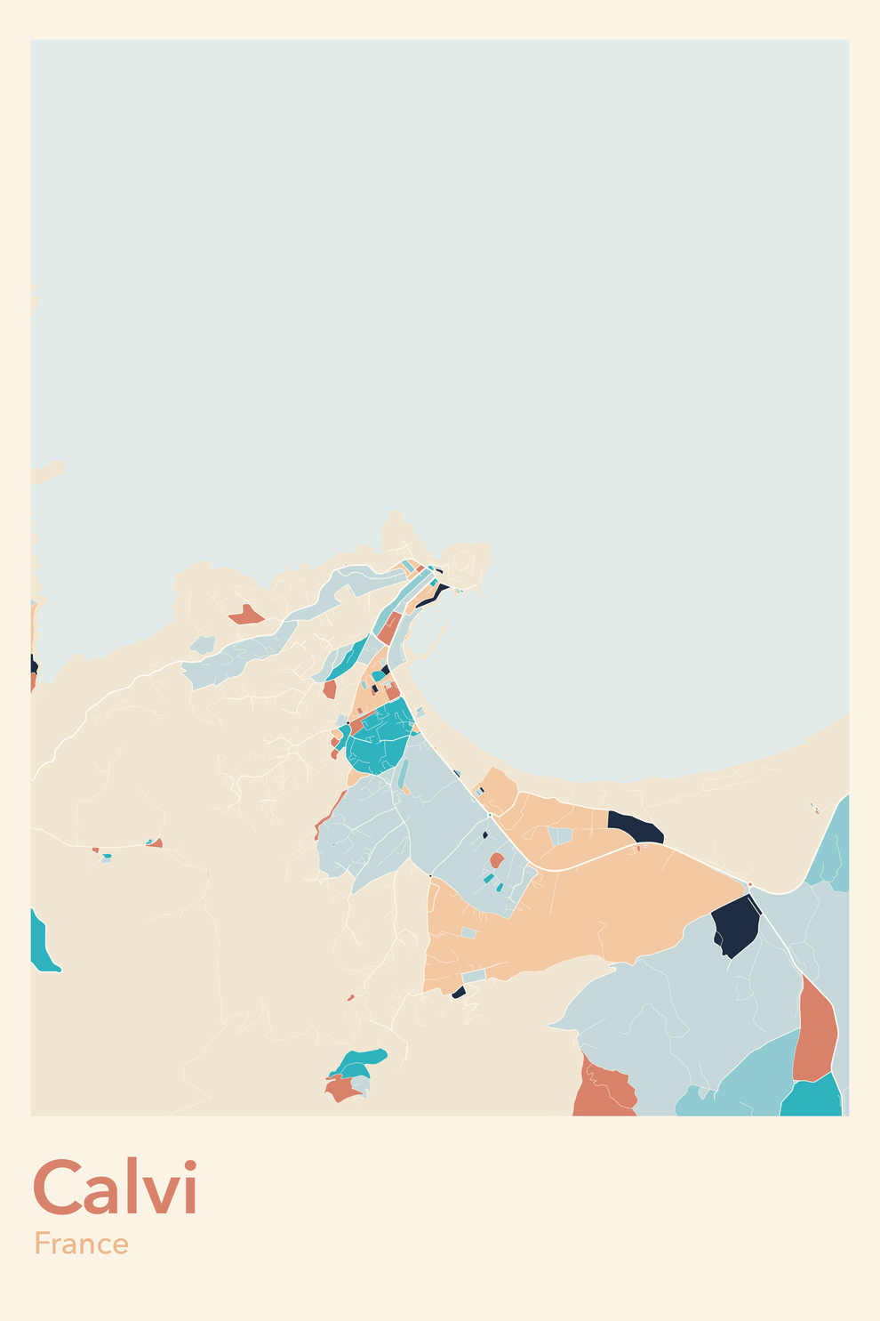 Plan de Calvi - Carte personnalisée