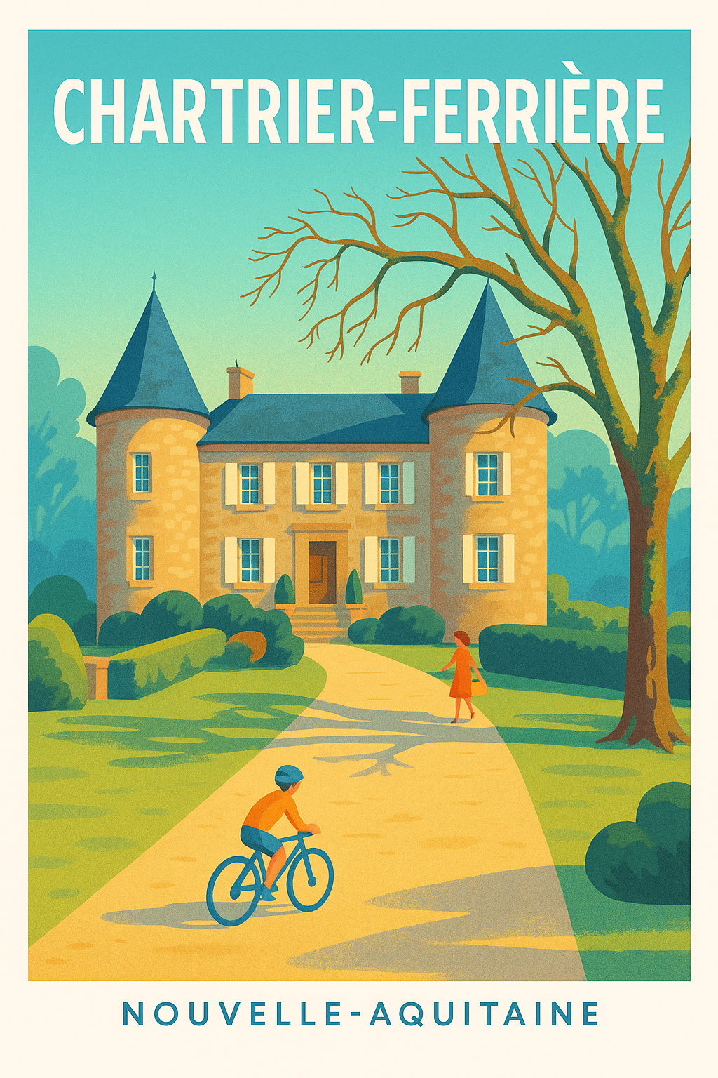 Affiche Chartier-Ferrière — Charme et douceur en Nouvelle-Aquitaine · poster d'art de Chartier-Ferrière