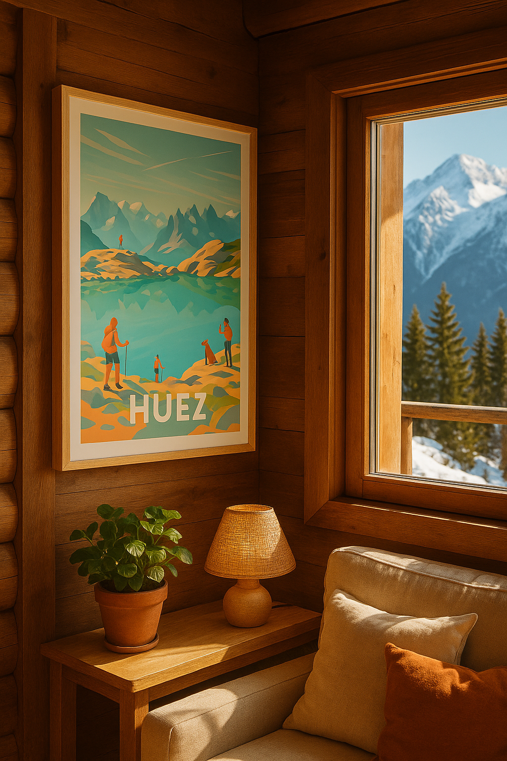 Affiche Huez — Évasion et Nature en Montagne · poster d'art de Huez
