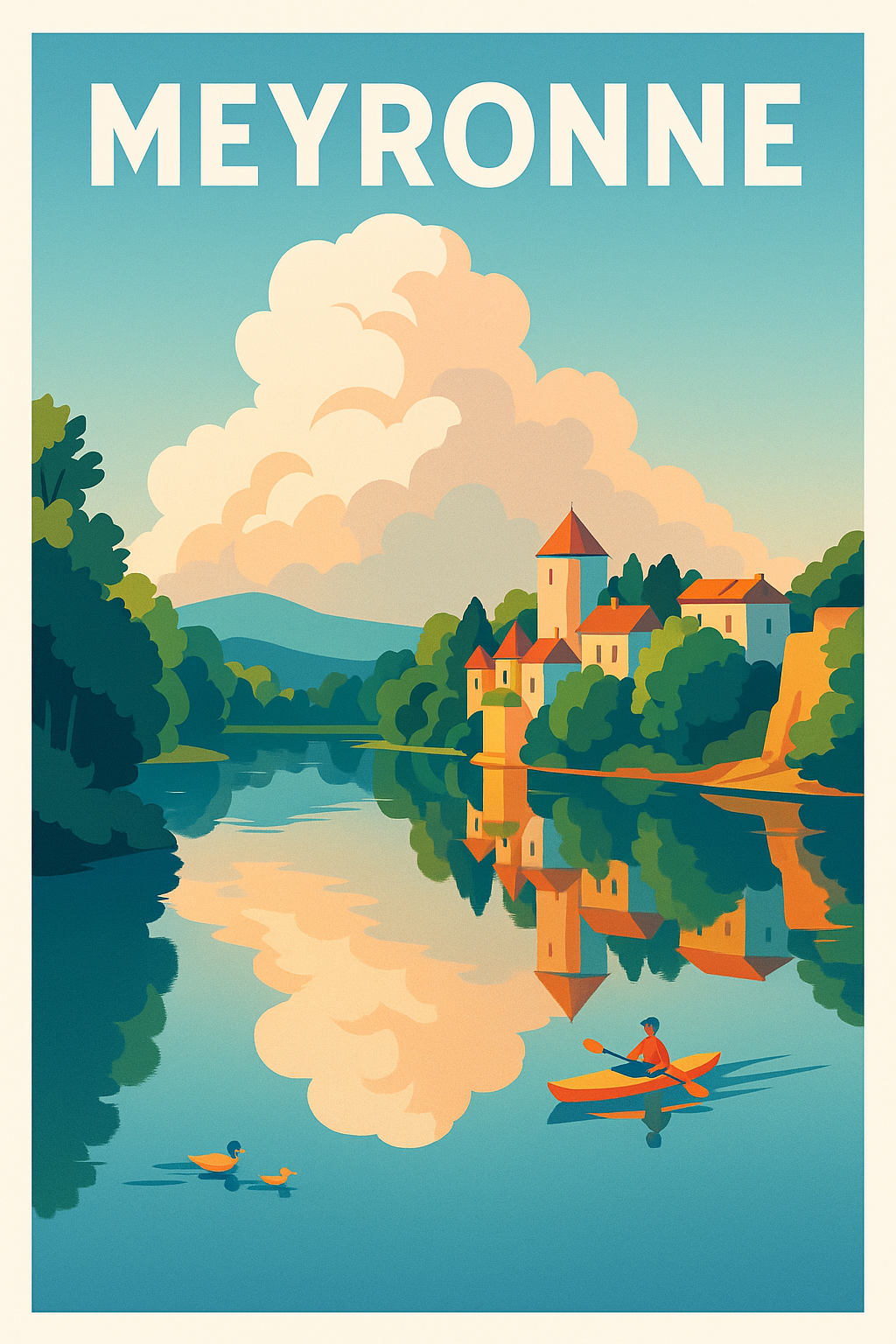 Affiche Meyronne — Sérénité au fil de l'eau · poster d'art de Meyronne