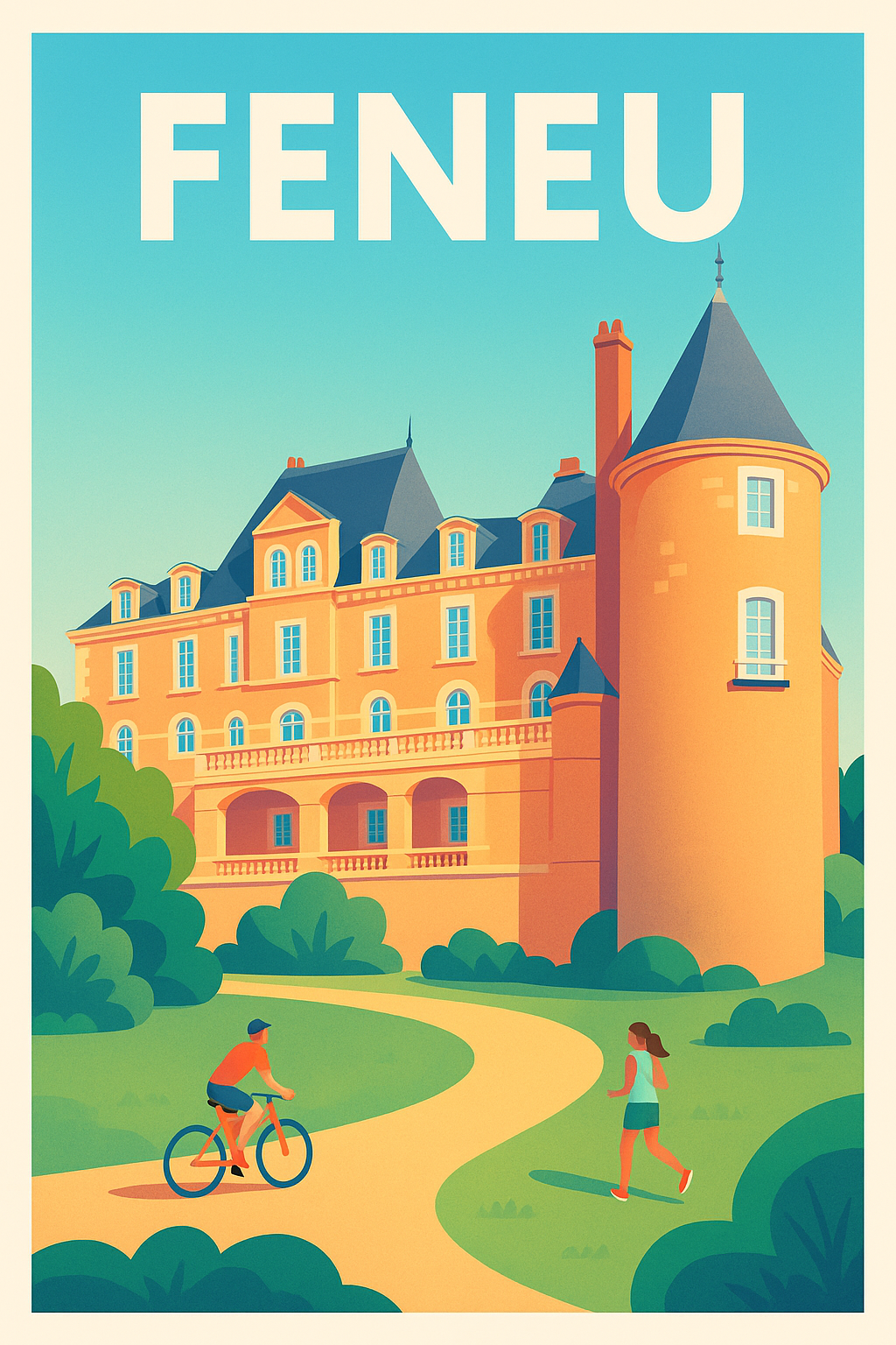 Affiche de Feneu - L'élégance du patrimoine entre nature et détente