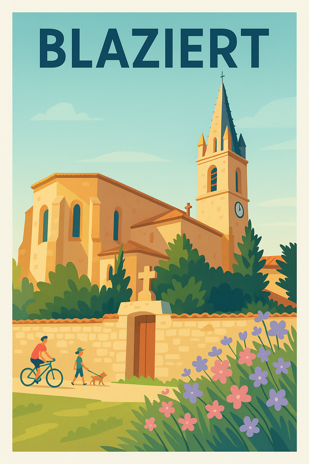 Affiche Blaziert — Sérénité et patrimoine sous le soleil du Sud · poster d'art de Blaziert
