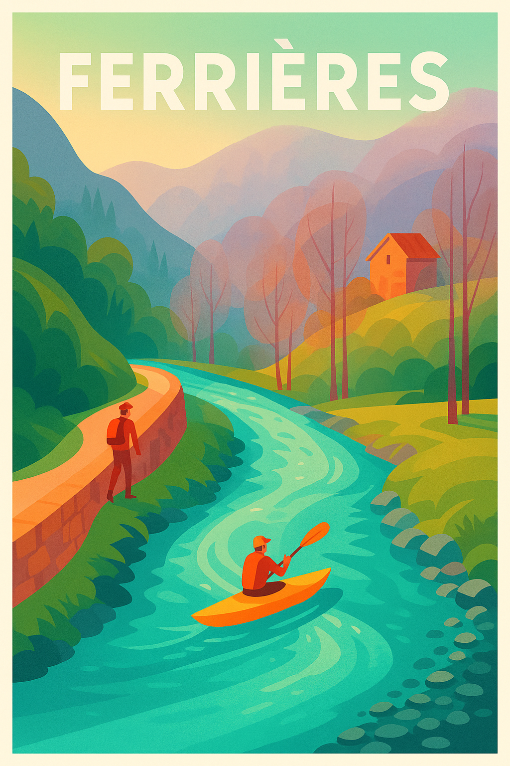 Affiche de Ferrières - Évasion nature en rivière