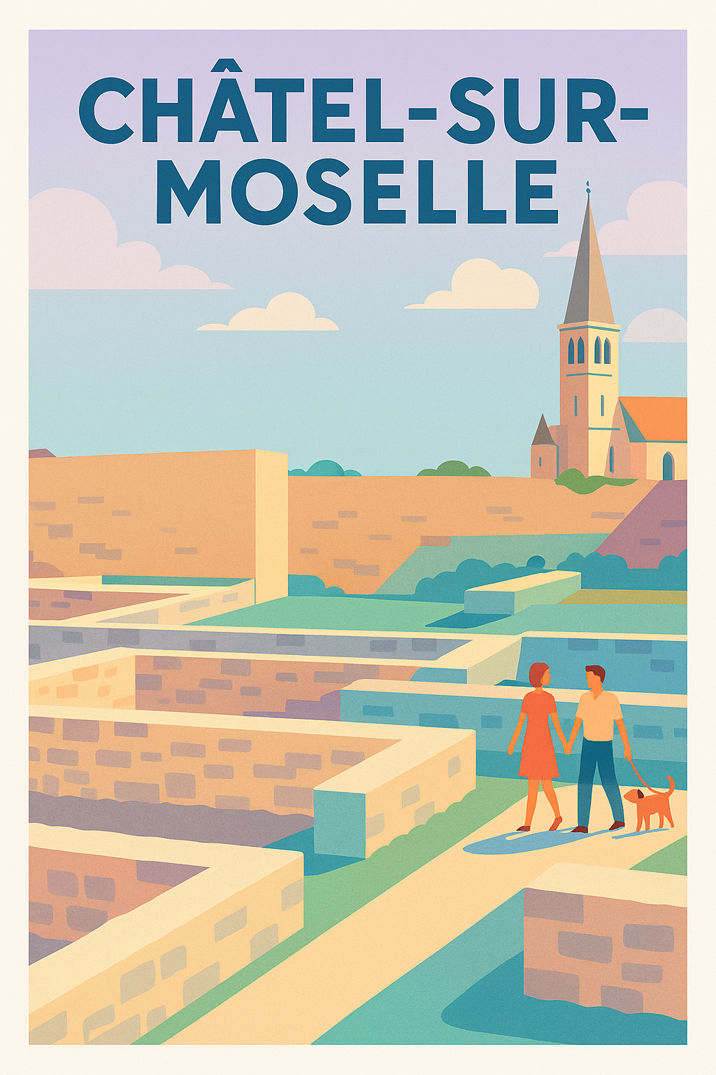 Affiche de Châtel-sur-Moselle - Promenade au cœur de l'histoire