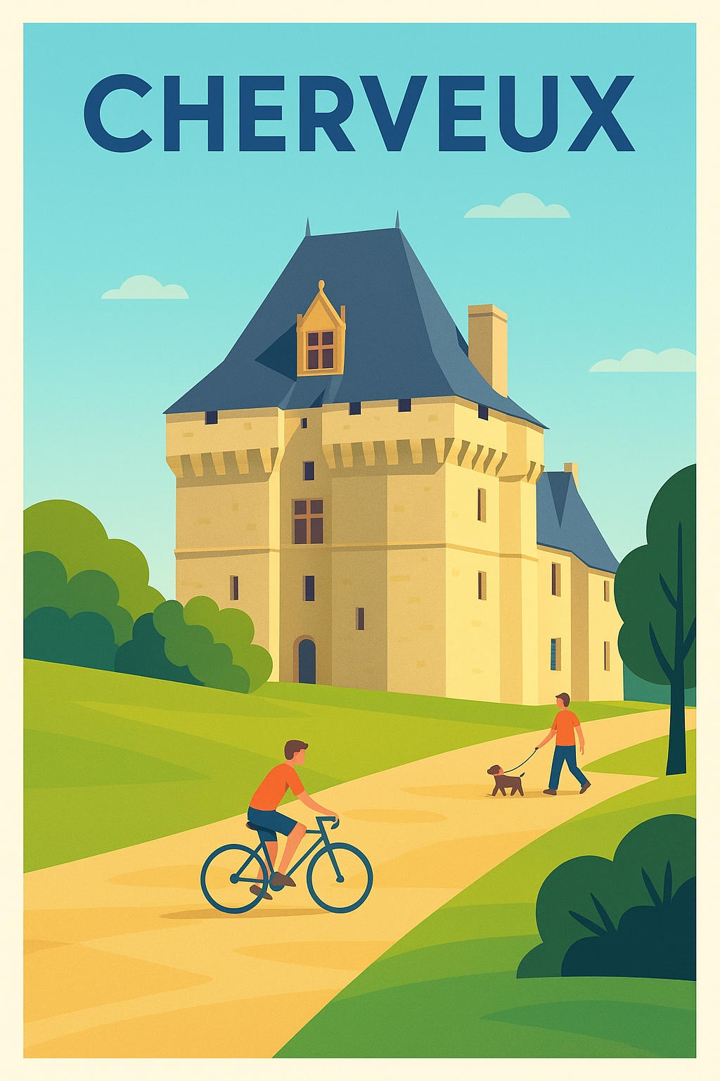Affiche de Cherveux - Balade champêtre au château