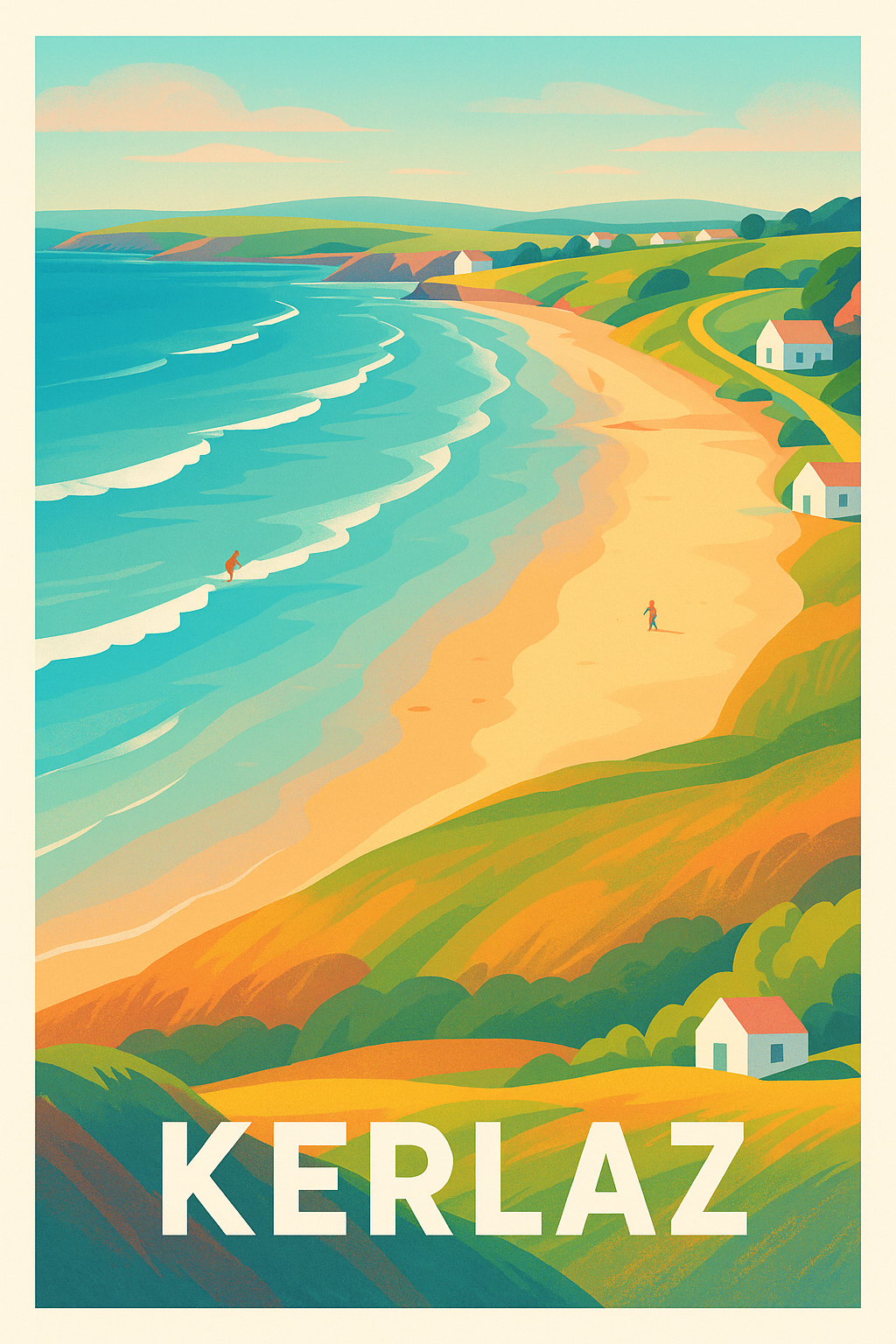 Affiche Kerlaz — Évasion et douceur bretonne · poster d'art de Kerlaz
