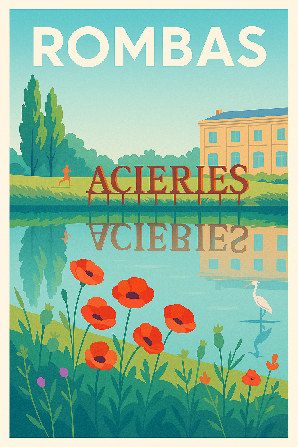 Affiche de Rombas - Harmonie entre nature et héritage industriel