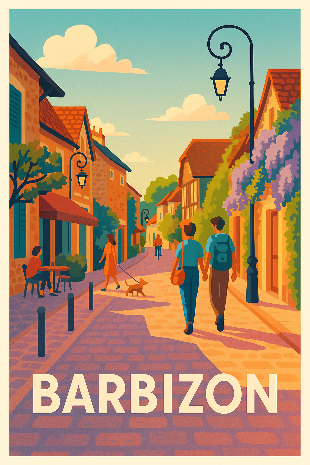 Affiche Barbizon — Balade bucolique au cœur du village · poster d'art de Barbizon
