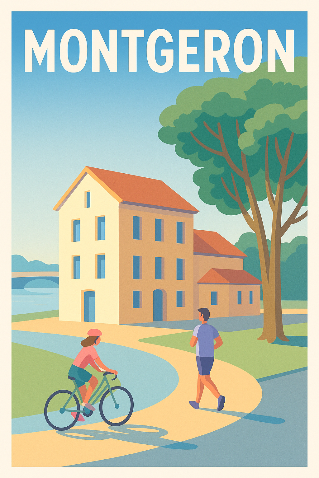 Affiche Montgeron — Douceur de vie en plein air · poster d'art de Montgeron