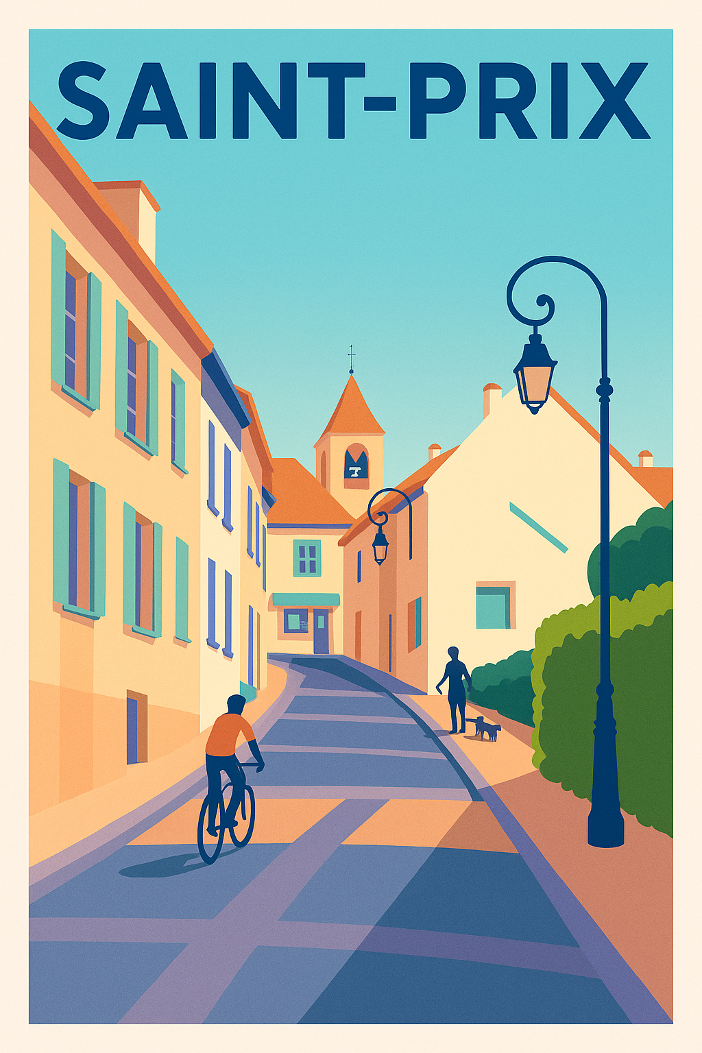 Affiche de Saint-Prix - Charme et sérénité d'une rue pittoresque