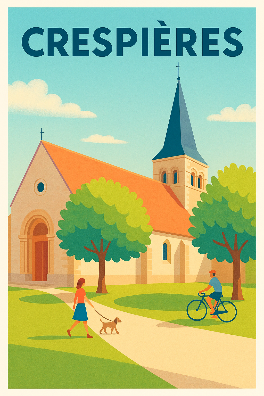 Affiche de Crespières - Charme et sérénité au cœur du village