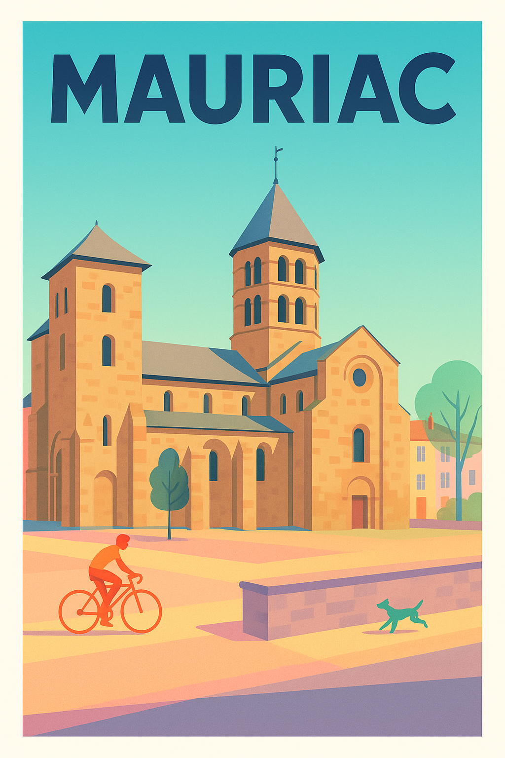 Affiche de Mauriac - Charme intemporel au cœur de l'Auvergne