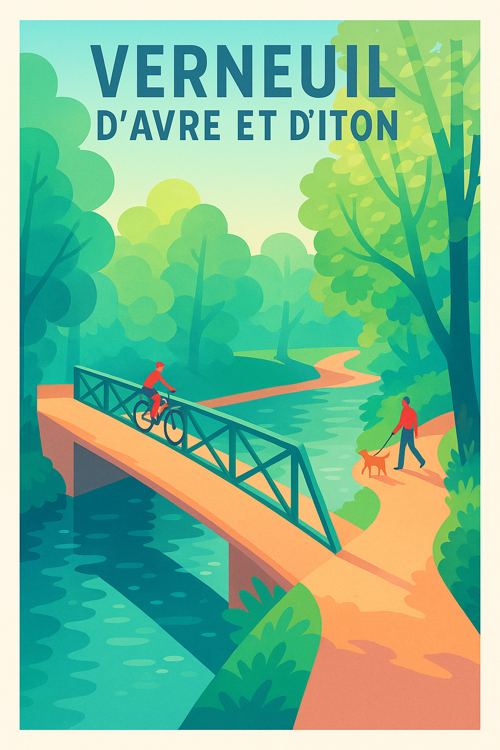 Affiche de Verneuil d'Avre et d'Iton - Évasion nature et sérénité