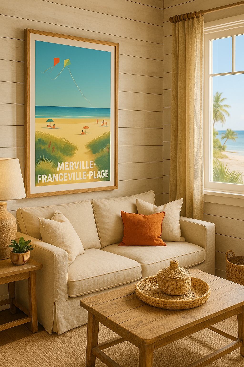 Mise en situation Affiche de Merville-Franceville-Plage - Douceur et vacances au bord de l'eau