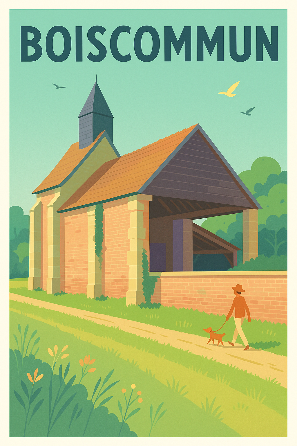 Affiche de Boiscommun - Charme champêtre et architecture authentique