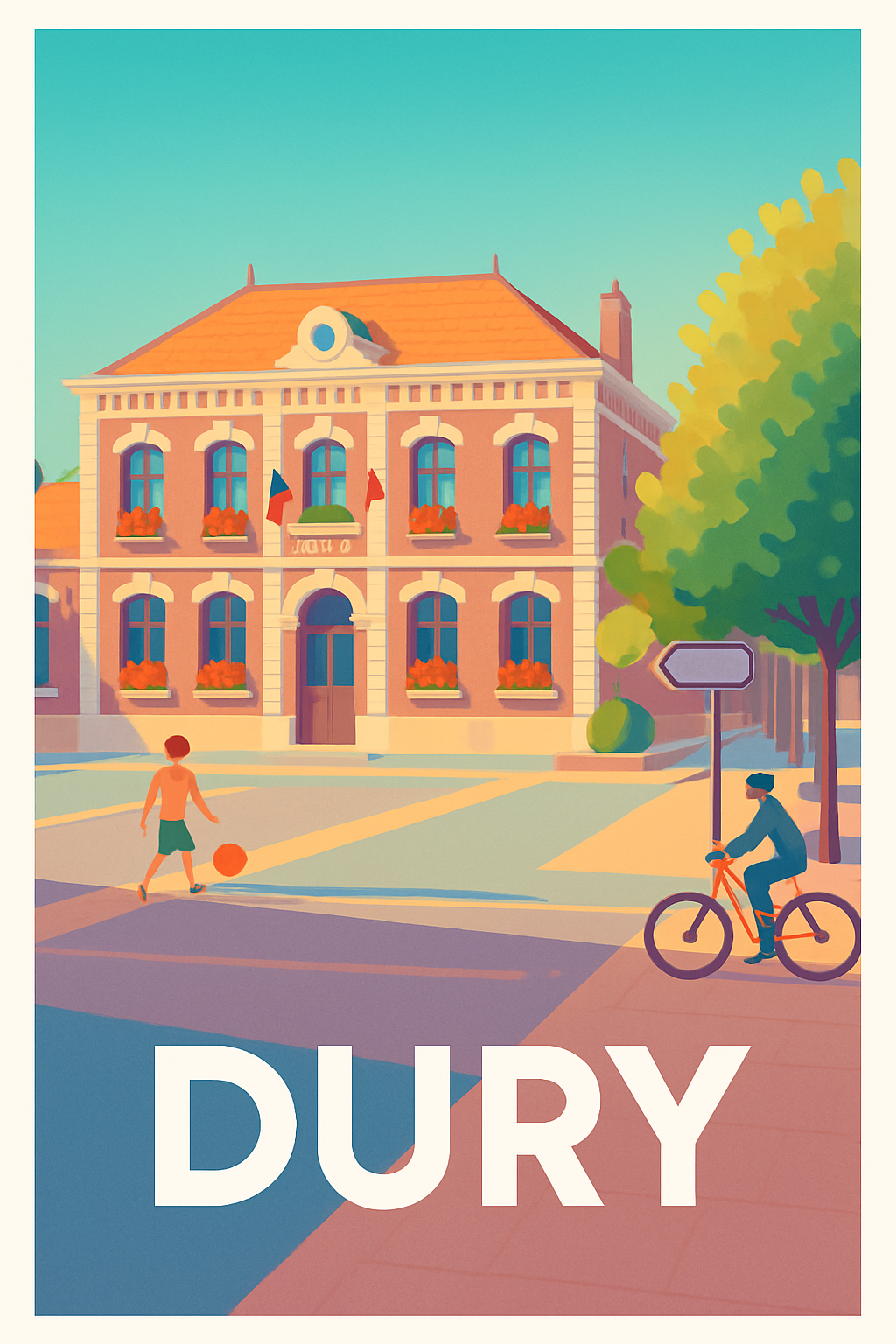 Affiche de Dury - Charme et tranquillité d'une petite ville