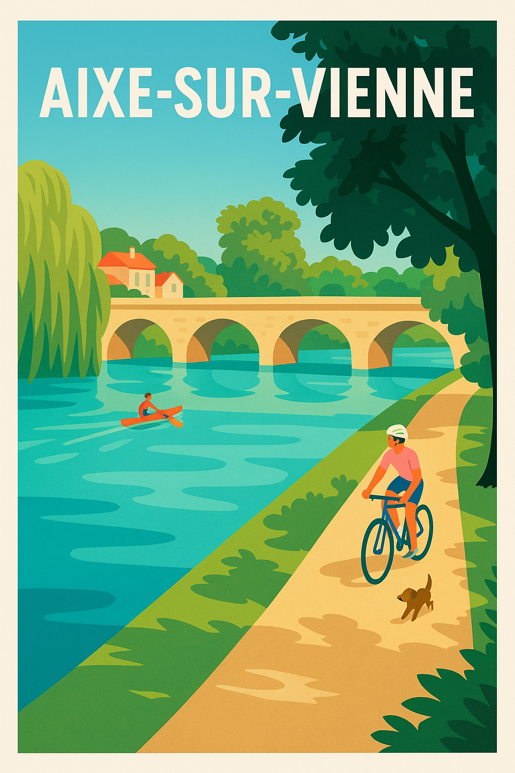 Affiche de Aixe-sur-Vienne - Balade au fil de l'eau et nature apaisante