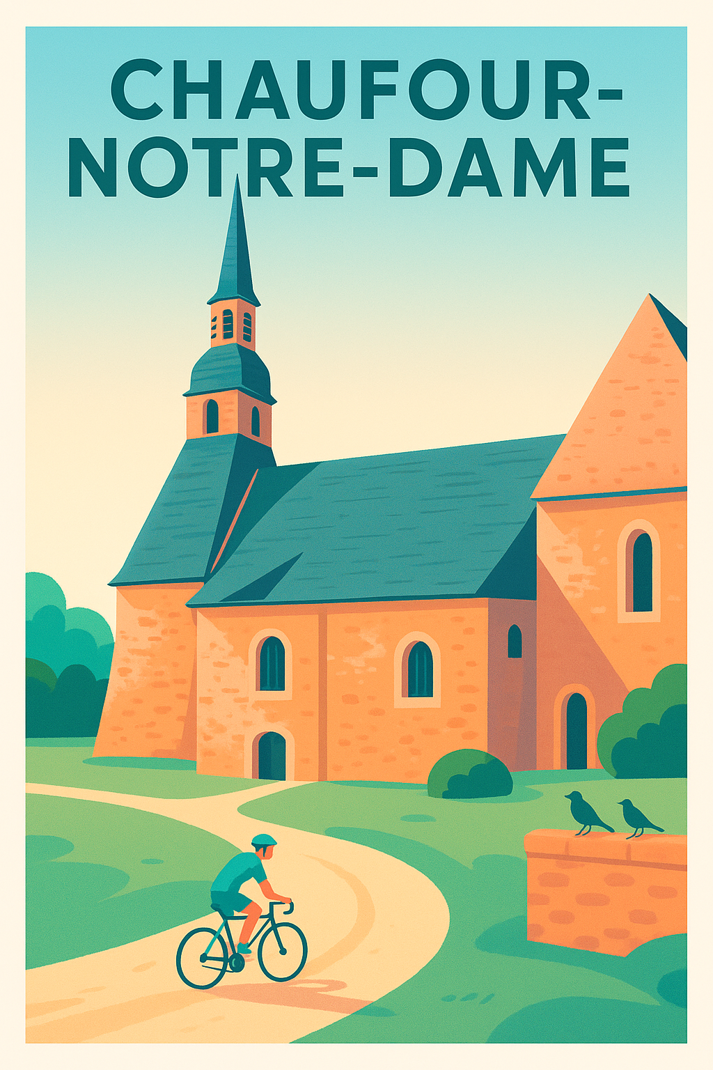 Affiche de Chaufour-Notre-Dame - Charme bucolique et patrimoine à vélo