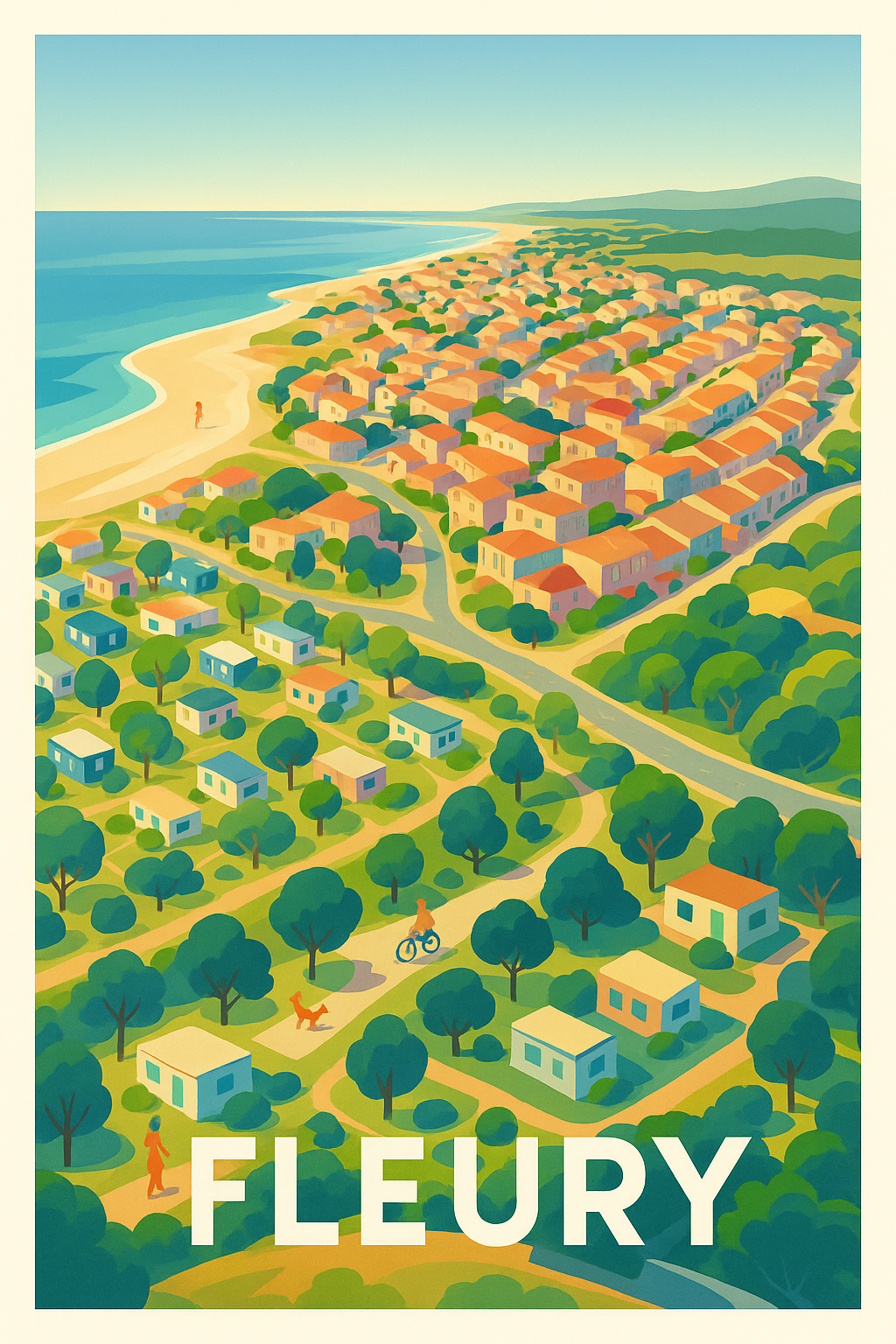 Affiche Fleury — Harmonie entre nature et mer · poster d'art de Fleury