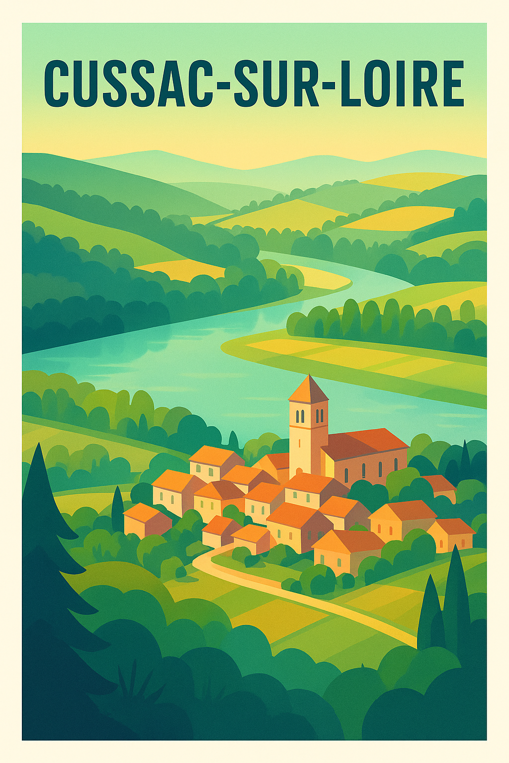 Affiche de Cussac-sur-Loire - L'évasion paisible au cœur de la nature