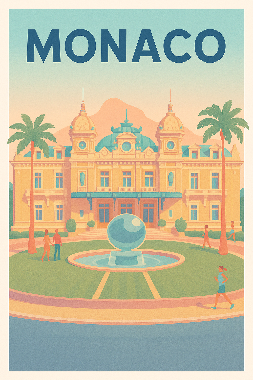 Affiche de Monaco - Élégance et sérénité sur la Côte d'Azur