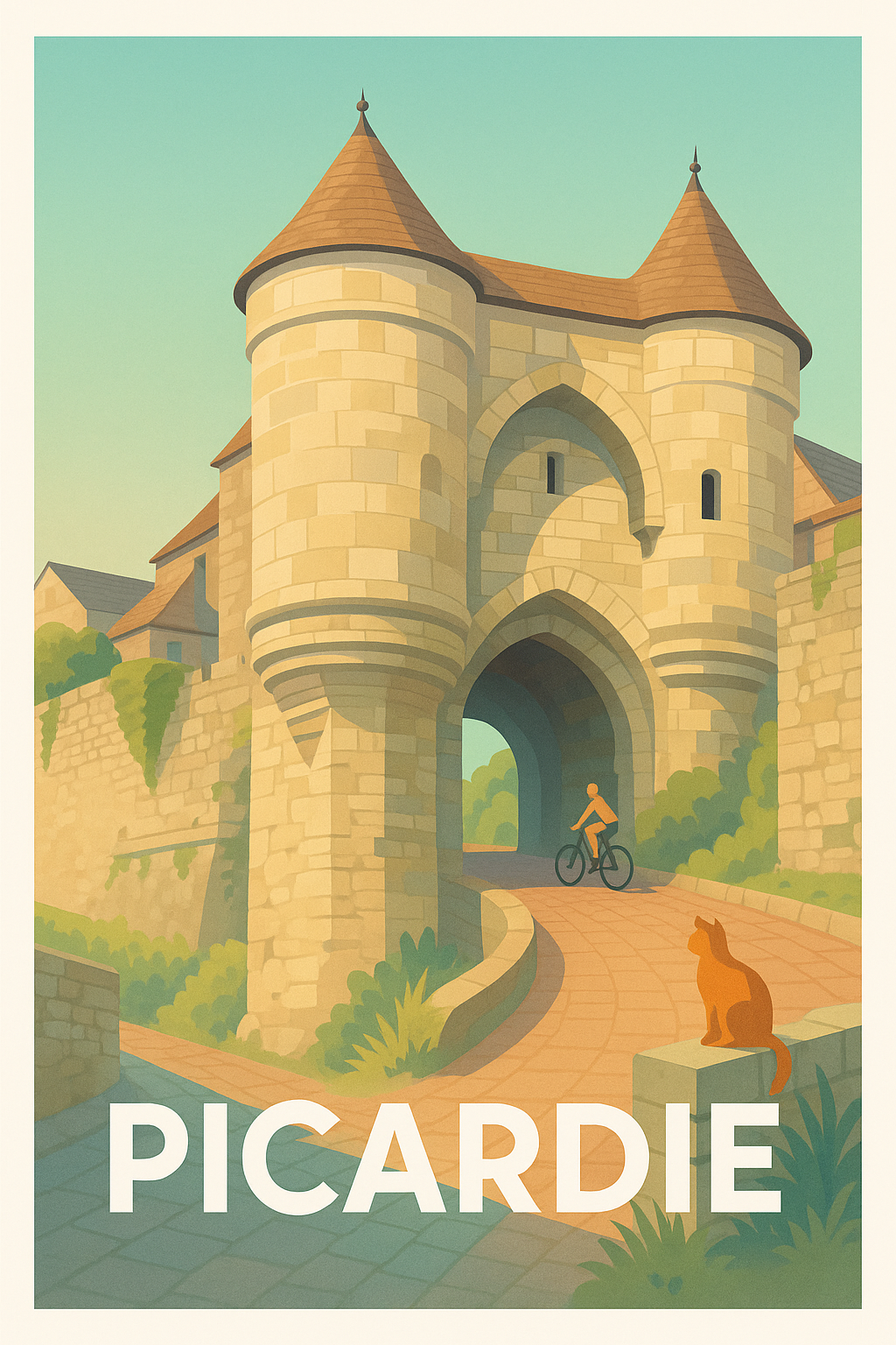 Affiche de Picardie - Charme médiéval et douceur de vivre