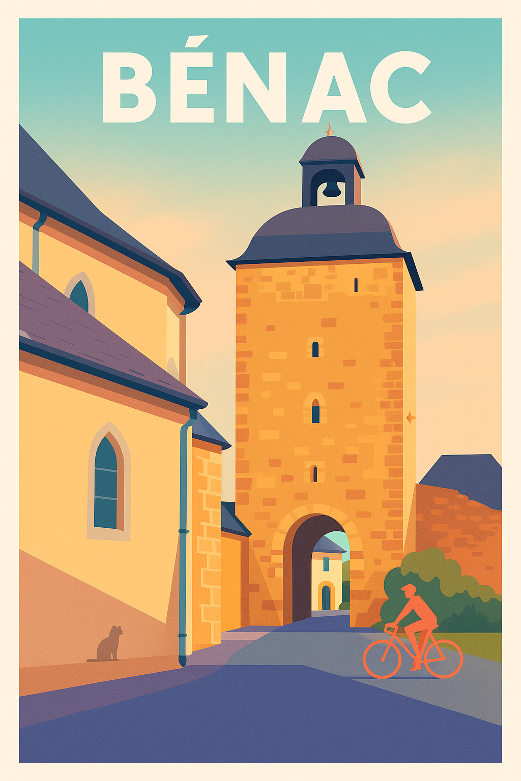 Affiche de Bénac - Charme intemporel d'un village pyrénéen