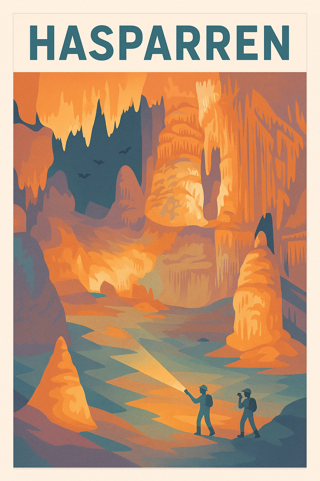 Affiche de Hasparren - Exploration mystérieuse des grottes