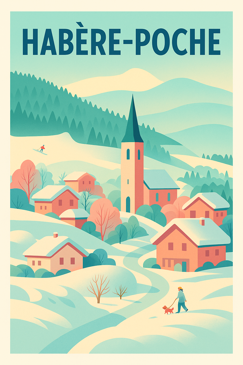 Affiche de Habère-Poche - Charme hivernal au cœur des Alpes