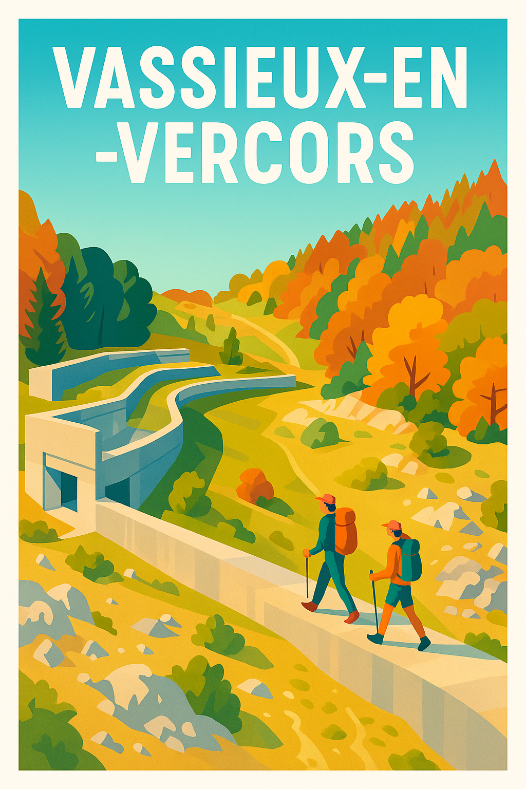 Affiche de Vassieux-en-Vercors - Évasion nature et randonnées