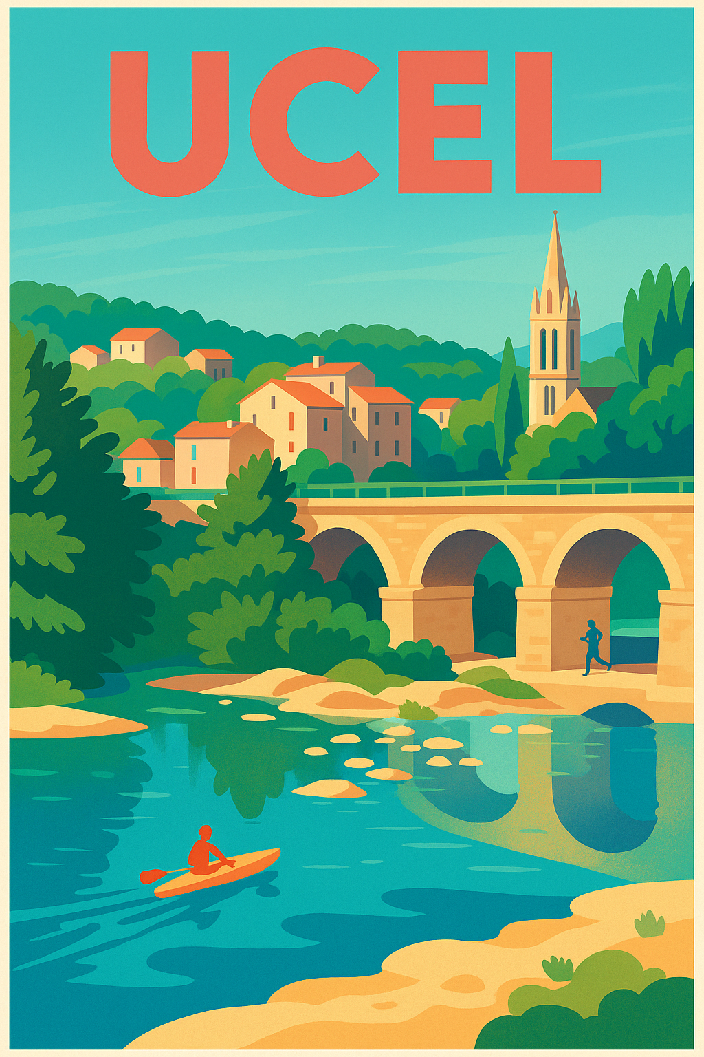 Affiche de Ucel - Charme et nature au fil de l'eau